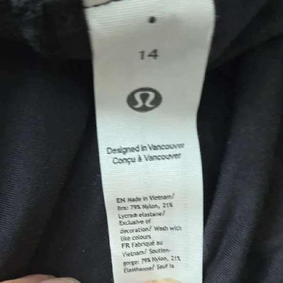 Lululemon Black Sports Bra with Racerback and Medium Support - Picture 4 of 4